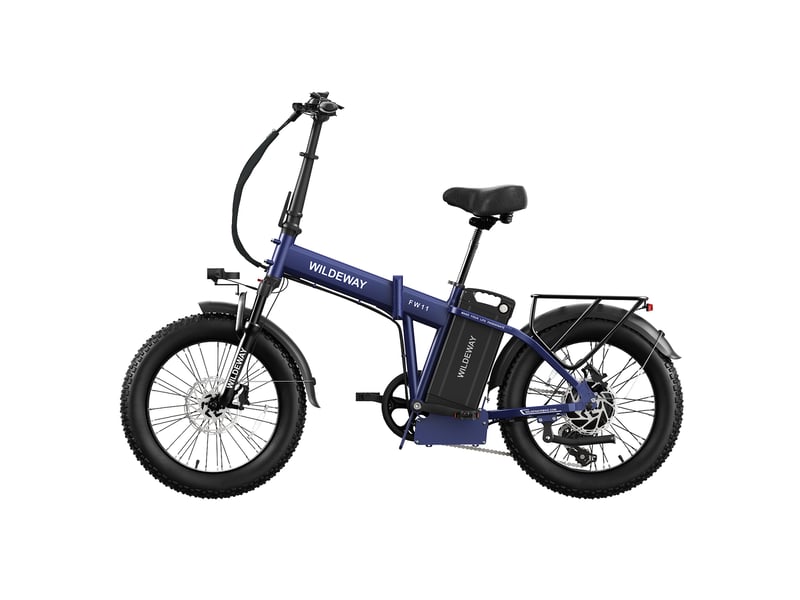 Vélo électrique pliable wildeway fw11, 1680 wh, pneus 20, bleu - Conforama D