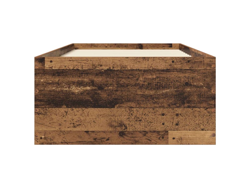  Lit simple- lit adulte -  cadre de lit au sol bois ancien 80 x 200 cm bois d'ingénierie  - Conforama C