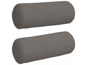 Lot de 2 coussins d'accent, coussins décoratifs, coussins lombaires tissu en velours côtelé gris clair cf56692
