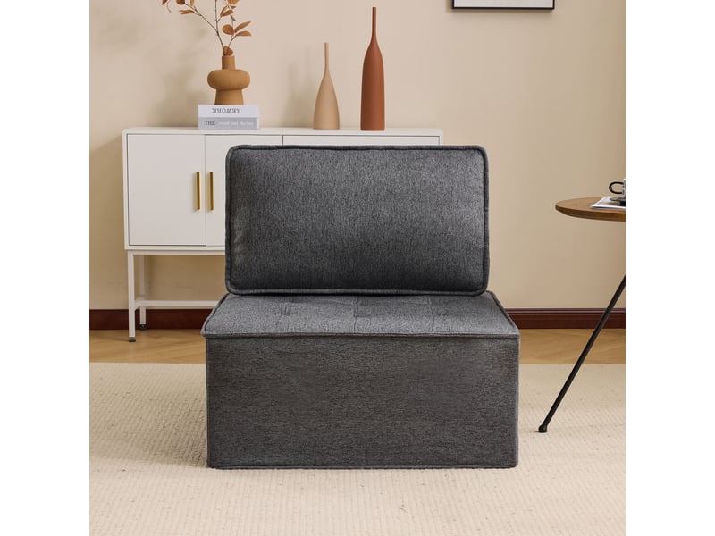  Canapé individuel compact avec pouf - fauteuil, idéal salon, chambre d’amis ou enfant  - Conforama B