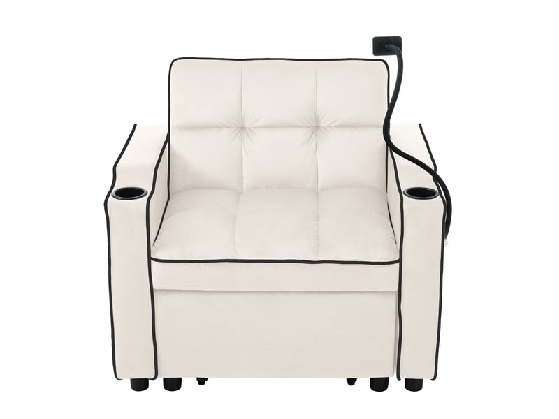  Canapé convertible, canapé-lit, porte-gobelets, 3 en 1, 83 x 167 x 76 cm, pour salon et séjour, adapté à l'espace de vie  - Conforama D