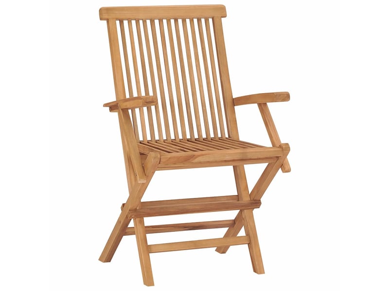 Lot de 2 chaises pliantes avec coussins bleu clair en bois de teck massif cf32281 - Conforama D