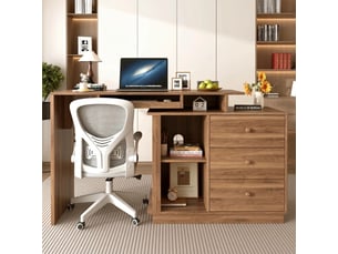 Bureau enfant 110 cm coloris bois foncé