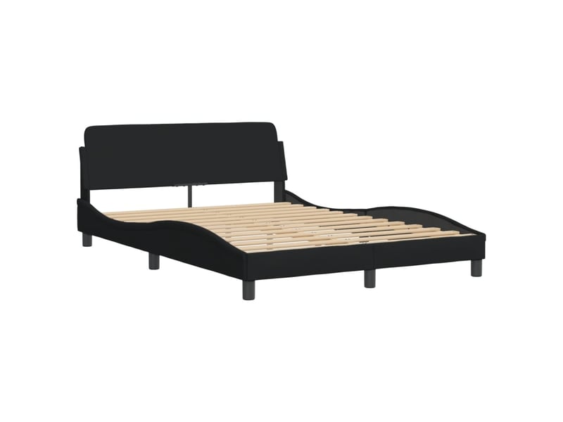  Lit avec matelas hvar noir 120x200 cm tissu  - Conforama D