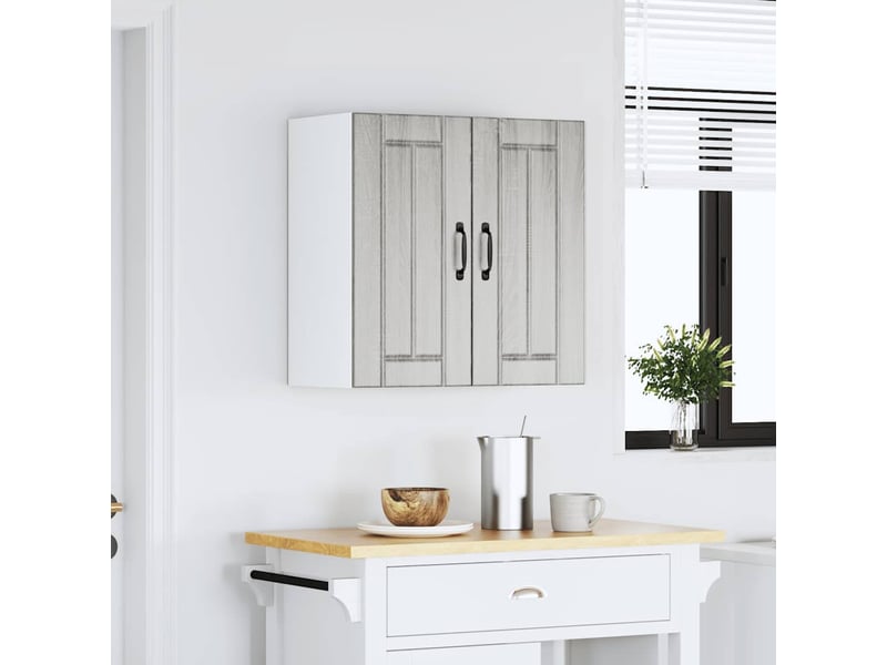  Meuble de rangement, armoire murale de cuisine lucca sonoma gris bois ingénierie shl5854  - Conforama D