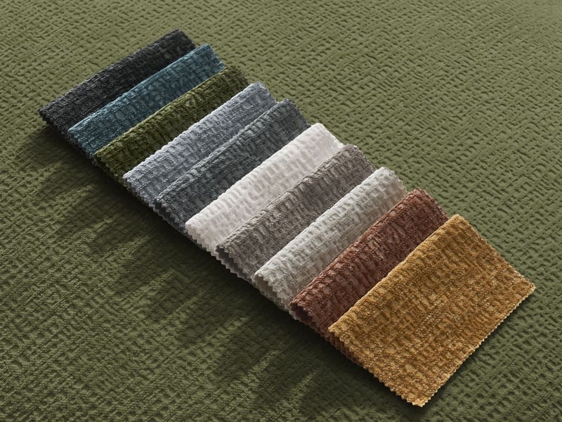  Bobochic canapé droit fixe 3 places leopold tissu texturé avec pouf vert foncé  accoudoir gauche LEOPOLD - Conforama C