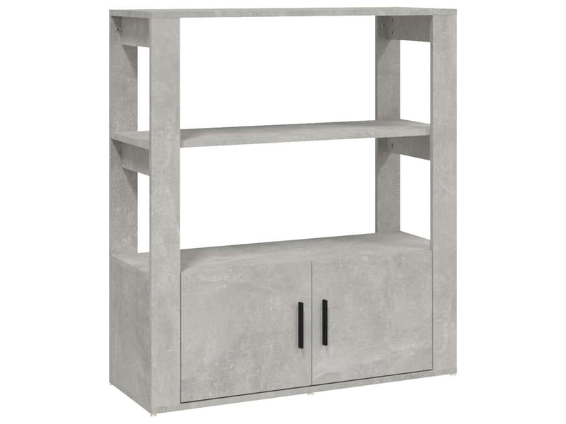  Buffet - bahut - meuble de rangement gris béton 80x30x90 cm bois d'ingénierie  - Conforama A