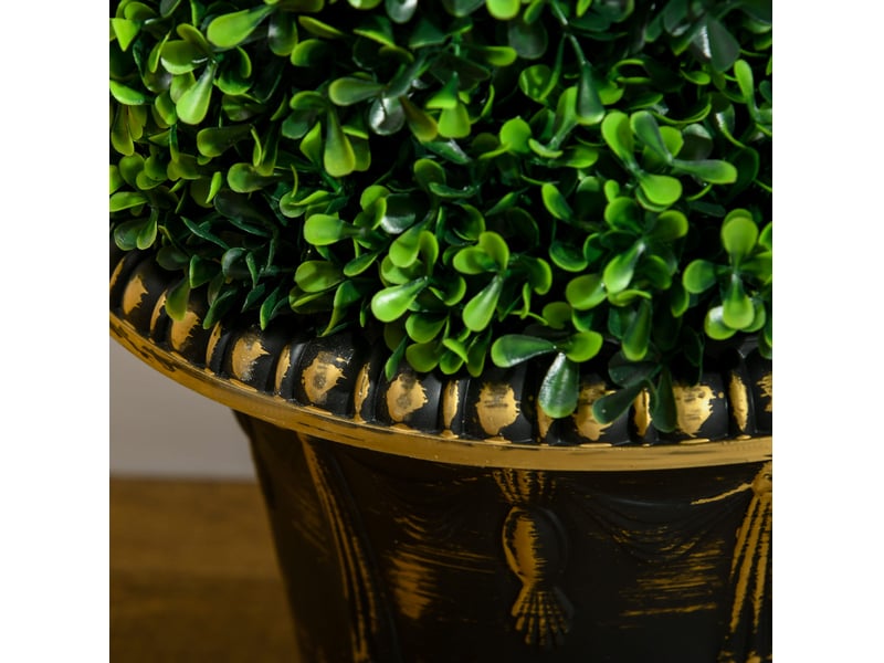  Lot de 2 buis artificiels 90 cm – vert – feuillage modulable, pots lestés pour intérieur et extérieur  - Conforama D