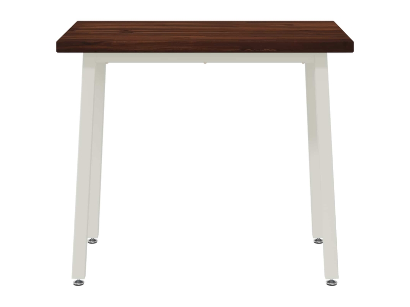 Table à manger moderne 110x55x75 cm bois d'acacia massif marron foncé et blanc shl90087 - Conforama D