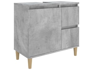 Armoire de salle de bain, meuble de rangement gris béton 65x33x60 cm shl3137