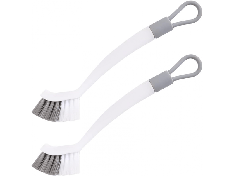  Brosse nettoyage salle de bain,brosse de nettoyage cuisine,2 brosses,blanc gris,outil d'élimination des taches intégré,pour cuisine  - Conforama A
