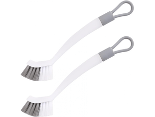 Brosse nettoyage salle de bain,brosse de nettoyage cuisine,2 brosses,blanc gris,outil d'élimination des taches intégré,pour cuisine
