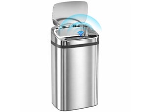 Poubelle automatique à capteur 30 l en acier inoxydable 33 x 25 x 57,5 cm