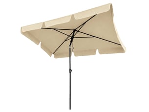 Parasol de plage floks avec protection uv beige, poids 2,8 kg dimensions l200xl123xh235 cm