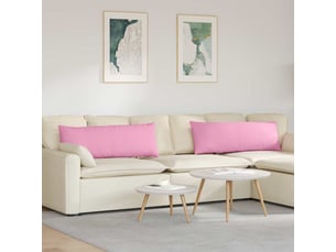 Lot de 2 coussins de canapé, coussins décoratifs tissu rose 120 x 40 cm cf58928