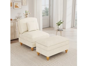 Fauteuil fixe <strong>MODENVIE</strong> <strong></strong> Tissu blanc vendu A l'unité