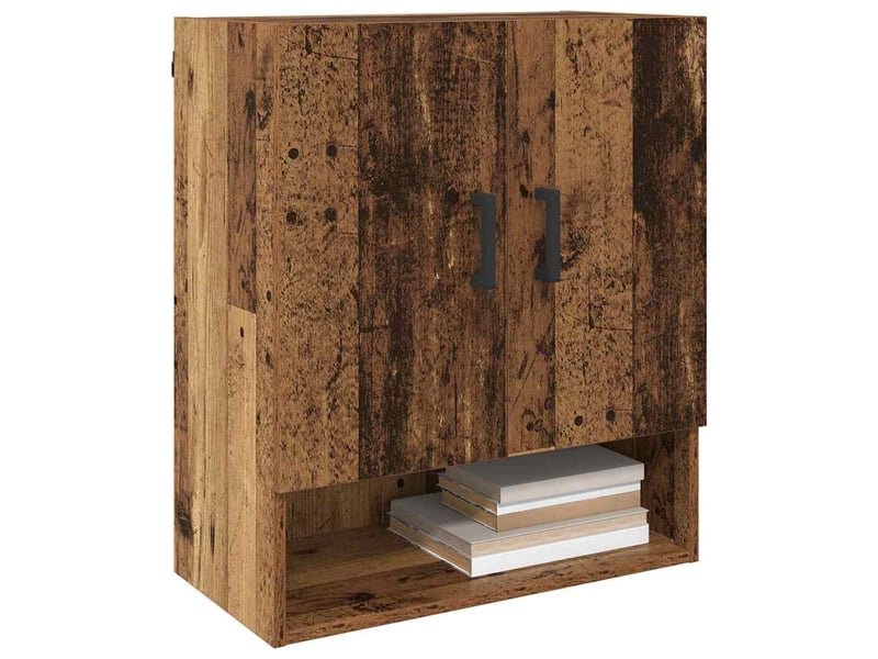  Meuble mural, rangement salon 60 x 31 x 70 cm bois d'ingénierie vieux bois shl1167  - Conforama C