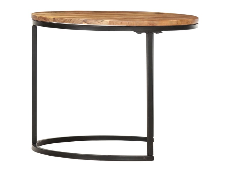  Tables gigognes 3 pcs | table de salon bois d'acacia massif  - Conforama D