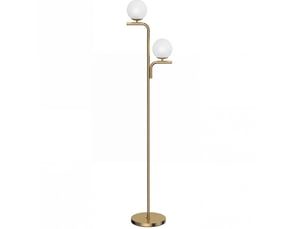 Lampadaire led 33x28x170 cm double tête doré