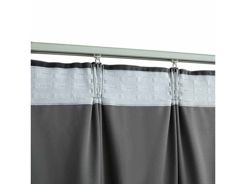  Lot de 2 rideaux occultants, rideaux black-out et crochet velours anthracite 140x175cm cf44923  - Conforama D