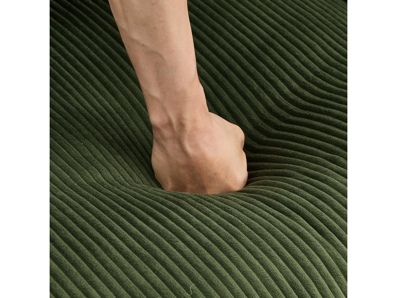  Canapé pouf 72,5x67 cm - pouf repose-pieds - mousse haute densité - vert  - Conforama E