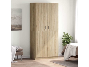 Garde-robe chambre, armoire de rangement chêne sonoma 90x52x200 cm bois d’ingénierie