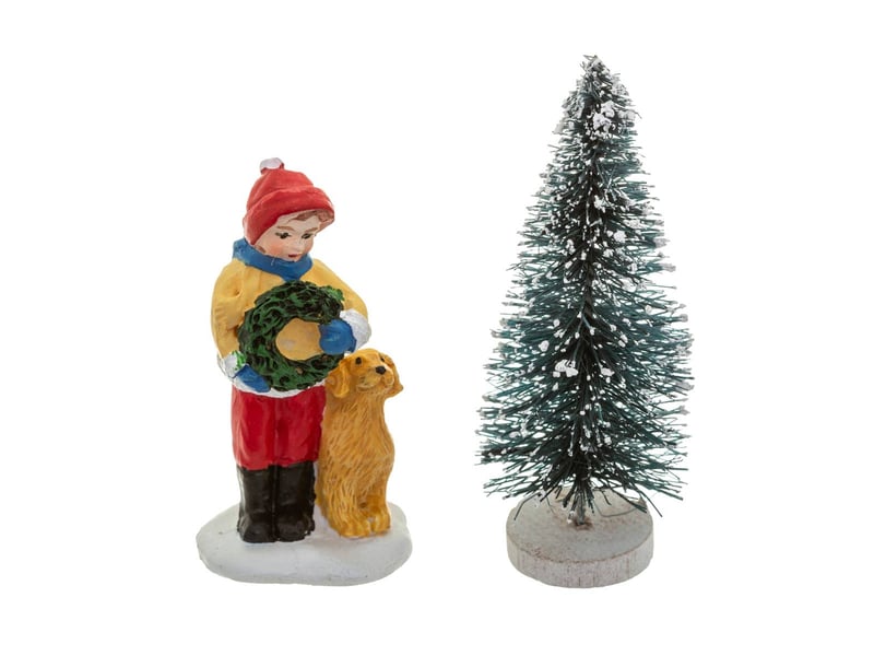  Santon pour village sapin et personnages assorti  - Conforama C