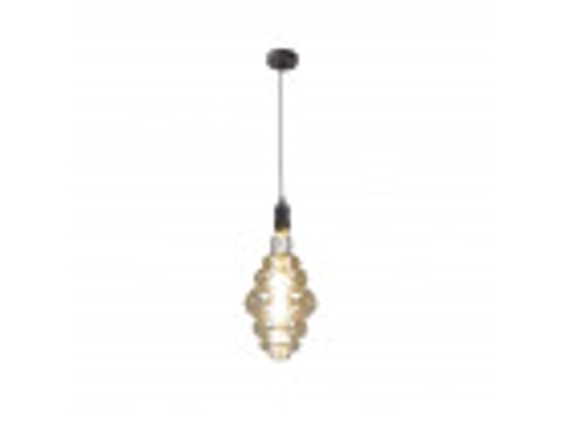  Fabrilamp loreto, suspension, moderne, 1 x e27, marronambre, 58-118 x 20 x 20 cm 167491002 - Conforama D