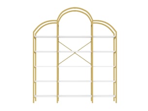 Bibliotheque coloris doré 5 étagère(s) <strong>ELVMI</strong> <strong></strong> - 170 cm x 190 cm