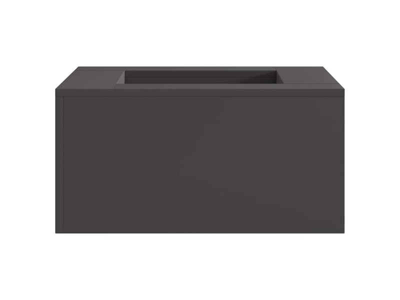 Brasero exterieur, foyer noir 60x60x30 cm acier patiné shl79148 - Conforama B