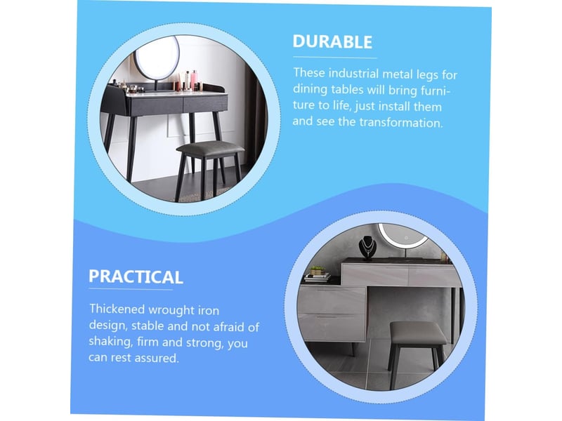  Meubles coniques métal noir pour table basse armoire chaise et commode solides et  - Conforama D