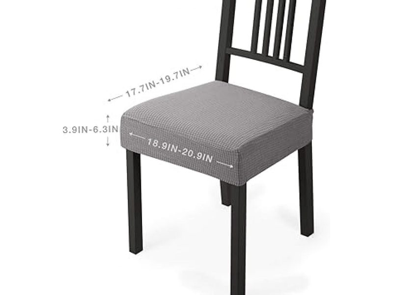  Housse de chaise - 1 pièce, gris ensemble de deux housses de chaise, taille universelle, tissu extensible, amovible, facile à nettoyer et durable XLH-ZLS-009275ZLS - Conforama C