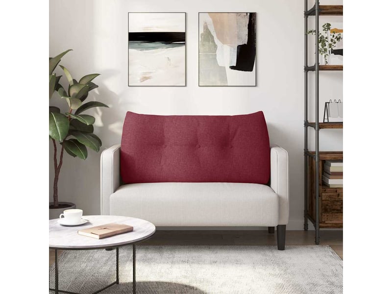  Coussin de dos, coussin de dossier bordeaux 100 x 24 x 50 cm tissu cf54575  - Conforama D