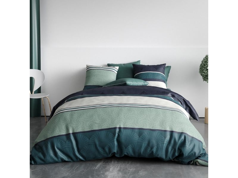  Housse de couette 260x240 antika + 2 taies coton 57 fils  - Conforama A