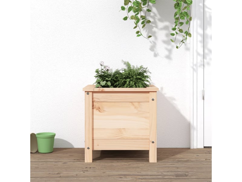 Jardinière - bac à fleurs 40x40x39 cm bois de pin massif  - Conforama B