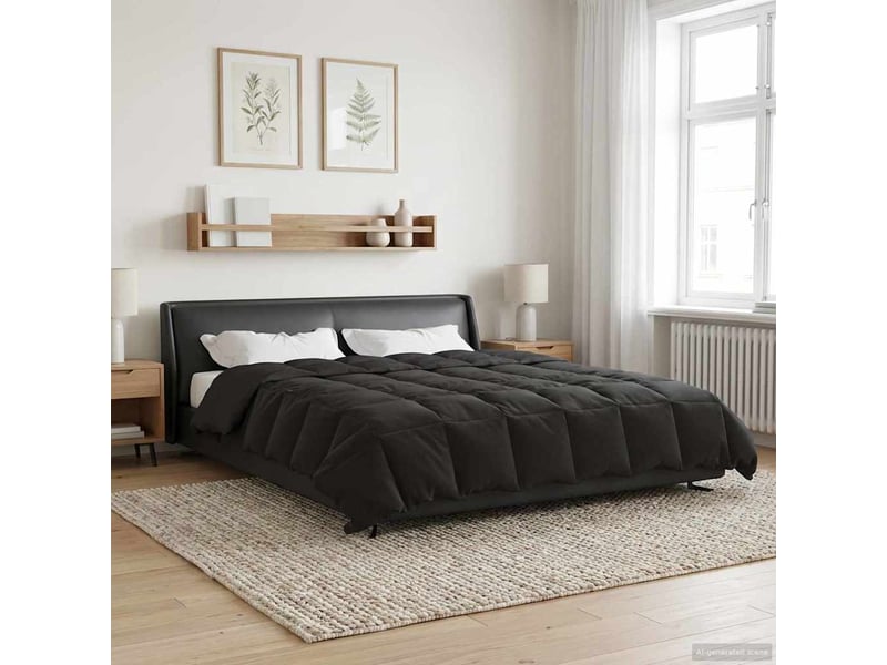  Duvet - couette complet toute l'année 200 x 200 cm 4 saisons anthracite  - Conforama D