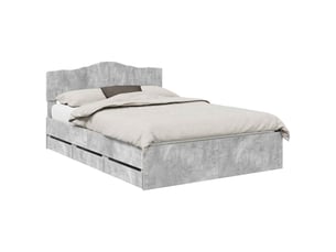Lit 2 places 150x200 cm    coloris gris