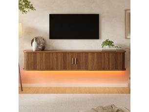 Meuble tv coloris naturel 175 cm