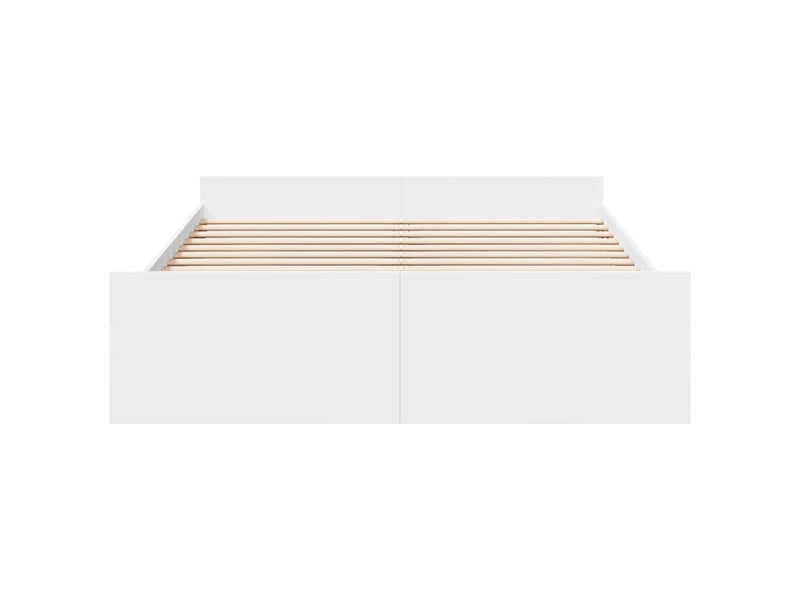  Lit double- lit adulte -  cadre de lit avec tiroirs sans matelas blanc 150x200 cm  - Conforama C