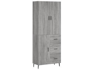 Buffet haut - bahut - meuble de rangement sonoma gris 69,5x34x180 cm bois d'ingénierie