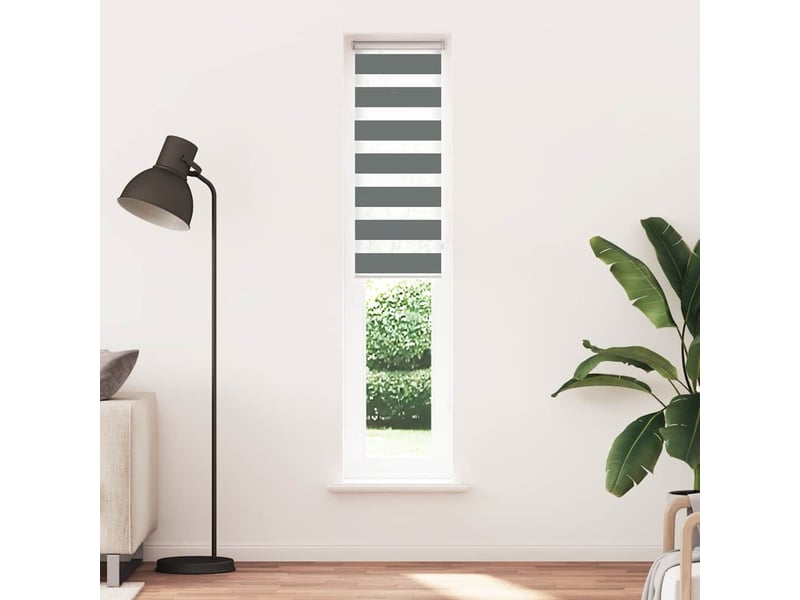  Store zèbre, store de fenêtre gris foncé largeur du tissu 35,9 cm polyester cf48594  - Conforama A