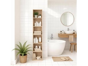 Bibliotheque coloris bois clair 6 étagère(s) <strong>DESMIU</strong> <strong></strong> - 30 cm x 158.4 cm