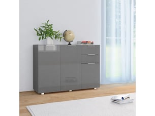 Buffet 3 porte(s)  2 tiroir(s) <strong></strong> <strong></strong> - 107 cm coloris gris 