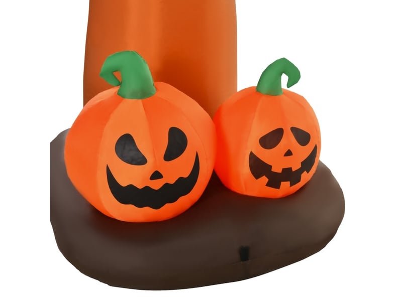  Décoration halloween gonflable 156x107x274 cm avec led, souffleur et matériel de fixation, polyester, brun  - Conforama C