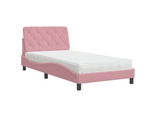 Lit simple 100x200 cm coloris rose