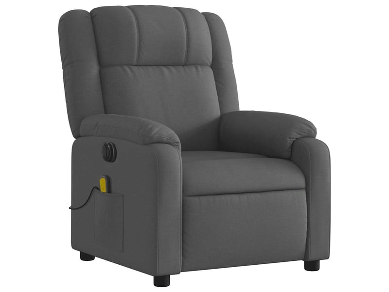 Fauteuil inclinable de massage électrique gris foncé tissu shl24873 - Conforama D