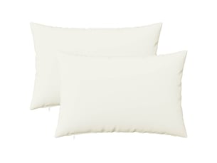 Lot de 2 coussins avec oreiller, coussins décoratifs heerlen blanc tissu cf50164