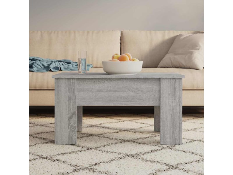  Table basse - table de salon - table à thé sonoma gris 79x49x41 cm bois d'ingénierie  - Conforama B
