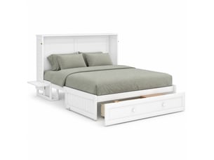 Lit escamotable 140x200 cm STILVORA coloris blanc