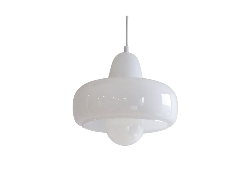  Suspension boli en verre blanc ø26 cm 62906 - Conforama A